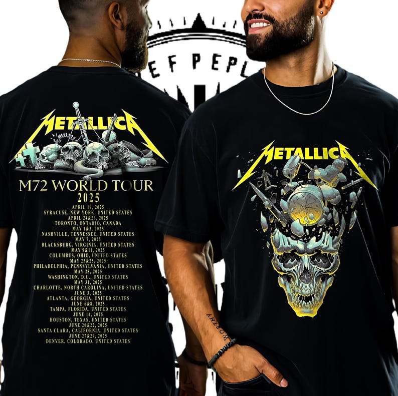 Metallica M72 World Tour 2025 T-Shirt - CODE: Freeshipping