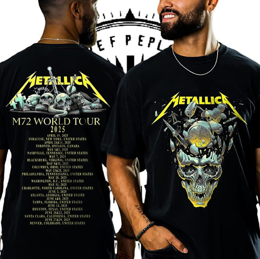 Metallica M72 World Tour 2025 T-Shirt - CODE: Freeshipping