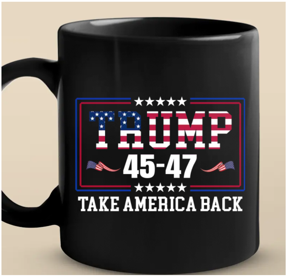 Never Surrender - Trump Election Black Mug